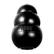 Mainan anjing KONG warna hitam.